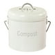 Composteur de Cuisine à Compost d'Intérieur avec Poignée de Transport Blanc Laiteux – image 1 sur 7