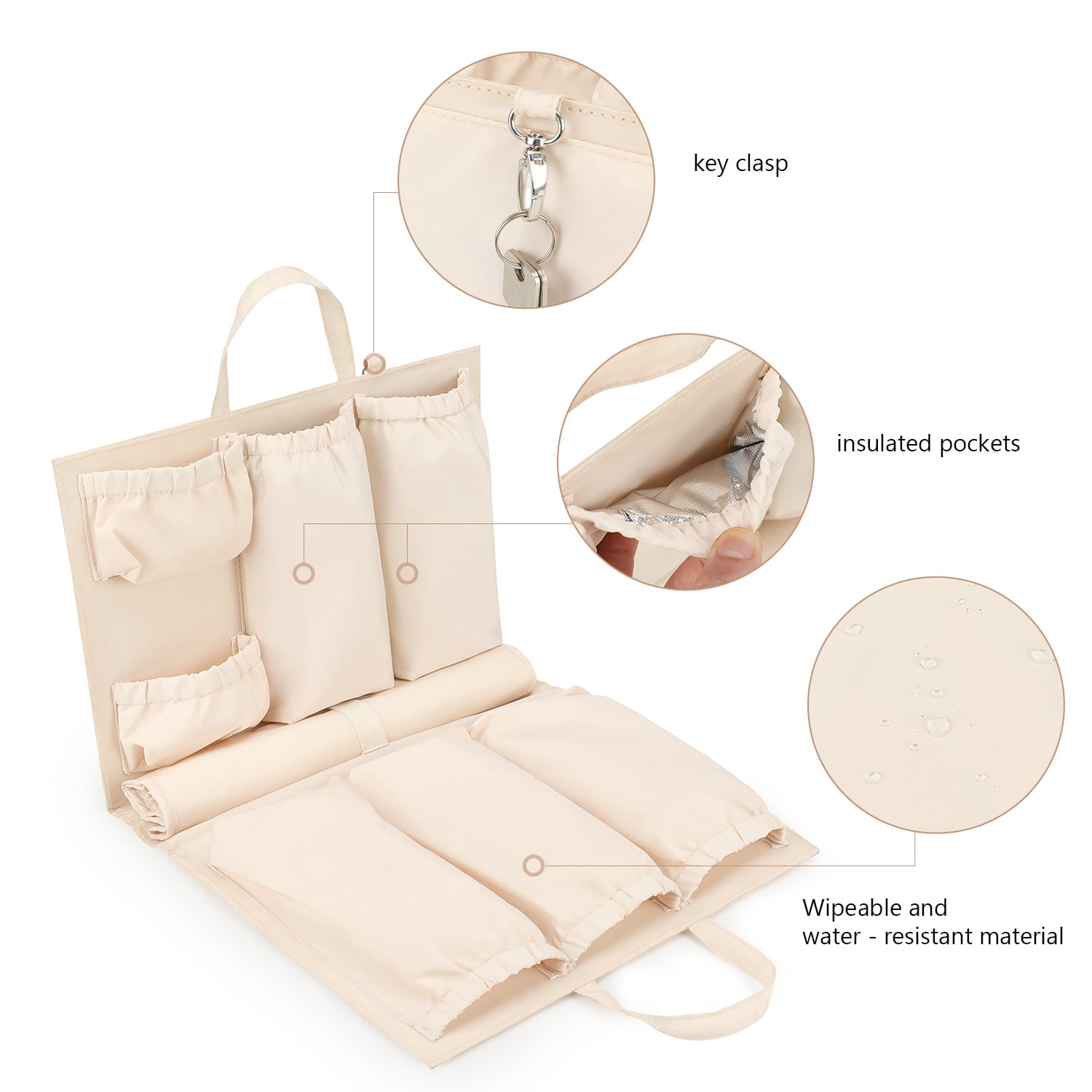 SPEKSEE Tote Bag Organizer Insert - Multi-Pocket Storage for Maternity and Baby Items, Convertible Diaper Bag