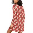thumbnail image 2 of joogoo Santa Claus Snowflakes Women's Long Sleeve Nightgown Sleepwear L, 2 of 8