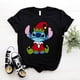 thumbnail image 3 of Camiseta divertida de Navidad Kawaii Lilo Stitch para mujer, camiseta de manga linda de Stitch, camiseta gráfica Y2k, camisetas de calle, camisetas para mujer, 3 of 5