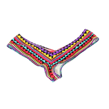 Colorblock Square - Womens Geo Print Colorblock Bikini Bottom XXL