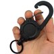 thumbnail image 2 of Hebilla De Llave De Mochila Mochila Llavero Clip de cinturón Hebilla telescópica automática (cuerda de alambre de acero negro) Wdftyju Libre de BPA, 2 of 4