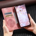thumbnail image 4 of Allytechgroup Flip Wallet Case for iPhone 15 Pro Max, Built-in Credit Card Slot RFID Blocking PU Leather Rugged Stand Phone Case Shockproof Protective Back Cover for iPhone 15 Pro Max, Pink, 4 of 5