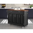 thumbnail image 3 of Homestyles Create-a-Cart Solid Wood Kitchen Cart in Black with Cherry Wood Top, 3 of 12