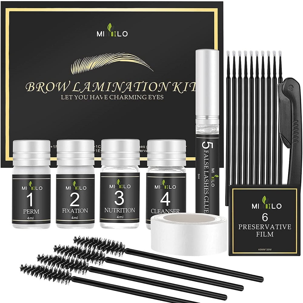 Brow Lamination Kit,CANOPY Professional Eyebrow Lamination Kit,Eyebrow Perming Kit,DIY Eyebrow Lift Styling Kit for Fuller and Messy Eyebrows,Suitable for Salon,Home Use
