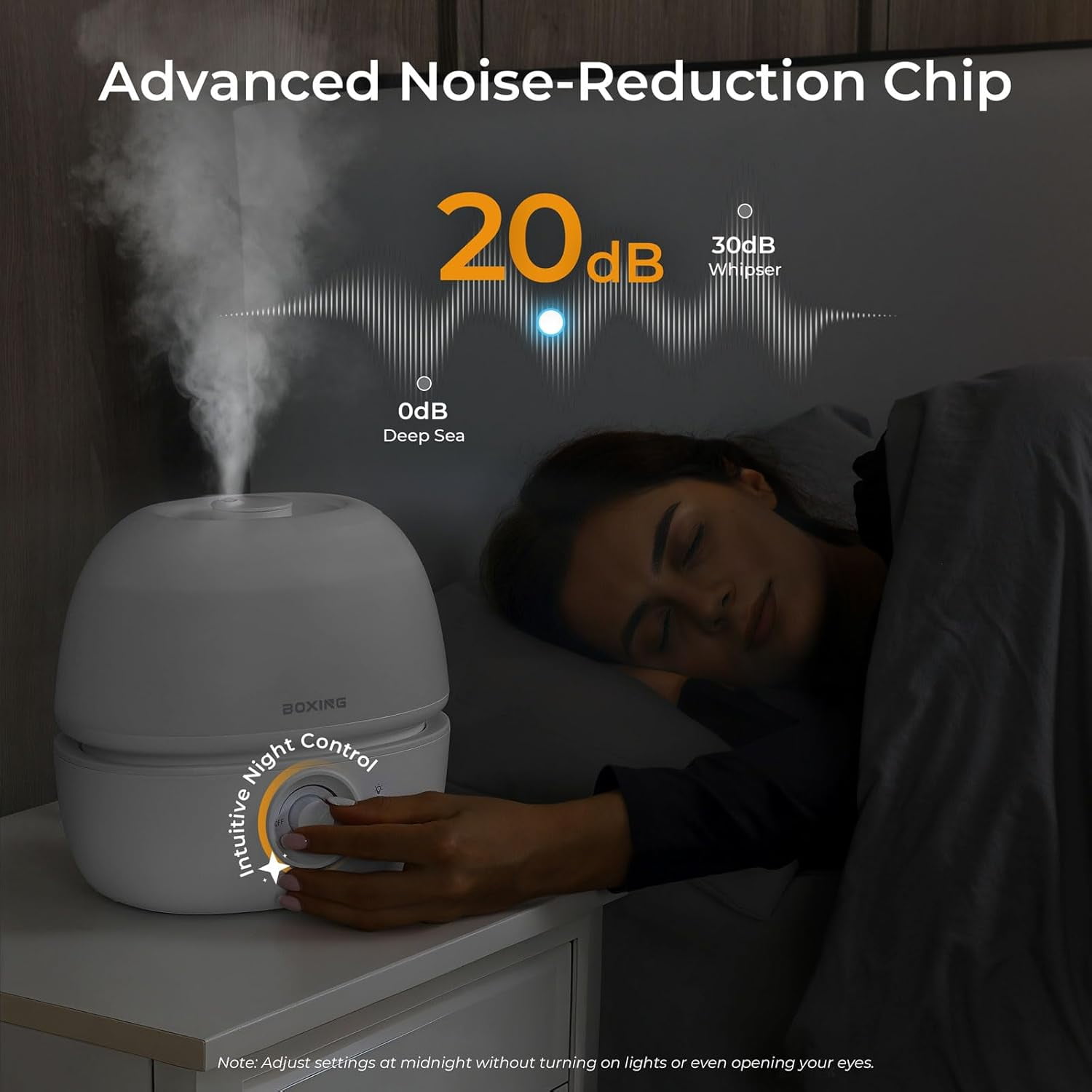 BOXING 3L Top Fill Humidifiers for Bedroom Baby with 12-Pack Replacement Filters