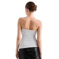 thumbnail image 4 of Camiseta de tubo SUUKSESS con lunares de doble línea para mujer, talla XS, 4 of 6