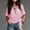 *Pink, variant on ClodeEU Women's Plaid Round Neck Short Sleeve Blouse,Casual Summer Wrap Tie Waist Top Black,Women's Plus L