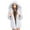 Beige, variant on Lindreshi Winter Coats for Women Plus Size Clearance Women's Imitation Patchwork Medium Length Hooded Coat
