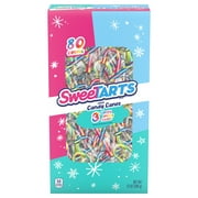 SweeTARTS Holiday Mini Candy Canes, Tangy Fruit Flavored Candy Canes, Christmas Candy, 12 oz, 80 Count