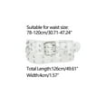 thumbnail image 3 of INSPIRE CHIC Womens Clear Waist Belts, Plus Size Grommet Transparent Pin Buckle Belt for Jeans Dresses Shorts 30.71-47.24" Clear, 3 of 4