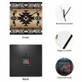 thumbnail image 2 of Brown Southwest Wooden Wall Clock Silent Non Ticking, Farmhouse Boho Aztec Geometric Neutral Square Wall Clocks Battery Operated, Decor Clock for Home Office, Living Room, Kitchen, 10 Inch, 2 of 9