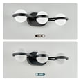 thumbnail image 6 of Bathroom Vanity Light LED 3 Bulb Black Finish, Crystal Sand Acrylic Shades, Wall Mounted Fixture for Mirror, Modern Decorative Lighting, 6 of 6