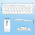 thumbnail image 6 of Wireless Keyboard and Mouse, Cimetech Rechargeable Keyboard and Mouse Combo Set, Plug and Play, Quiet Typing, 2.4GHz USB Receiver, Ultra Slim Design for Laptop, PC, Notebook, Desktop-White, 6 of 9