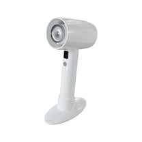 Lksixu Small Handheld Fan, Portable Personal Turbo Desk Fan with Base, USB Rechargeable Battery Operated Eyelash Fan Desktop/Handheld 3 Speed Quiet Strong Airflow Cooling Fan for Office Travel Outdoor