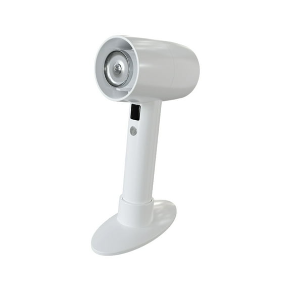 Lksixu Small Handheld Fan, Portable Personal Turbo Desk Fan with Base, USB Rechargeable Battery Operated Eyelash Fan Desktop/Handheld 3 Speed Quiet Strong Airflow Cooling Fan for Office Travel Outdoor