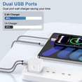 thumbnail image 3 of USB Wall Charger,Type C Charger with 2 Pack Type C Charging Cable Cord 6FT USB C Cable Phone Cables,2.4A Dual Port Phone Charger Android Charger Block USB Plug Adapter USB Charging Block,White, 3 of 8