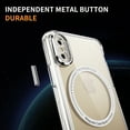 thumbnail image 3 of Magnetic for iPhone XS/X Case, [Fit for MagSafe] [Never Yellowing] [Military Grade Rugged Durable Protection] Back Slim Clear Wireless Charging Shockproof Premium Phone Case,Clear, 3 of 7