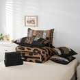 thumbnail image 4 of Erosebridal Brown Cheetah Print Bedding Sets Twin Size, Rustic Animals Comforter Sets with Sheets, Zebra Room Decor, Reversible, 4 of 5