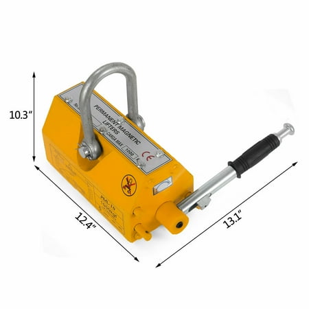 VEVOR Steel Magnetic Lifter 1000KG Metal Lifting Magnet 2200 LB Magnetic Lift Hoist Shop Crane