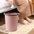 thumbnail image 4 of PPgejGEK Pressure Trash Can Garbage Bin for Bathroom Bedroom Office Kitchen Small Space Living 25x23x23cm 9.84x9.05x9.05in Dark Blue Light Blue Pink, 4 of 7