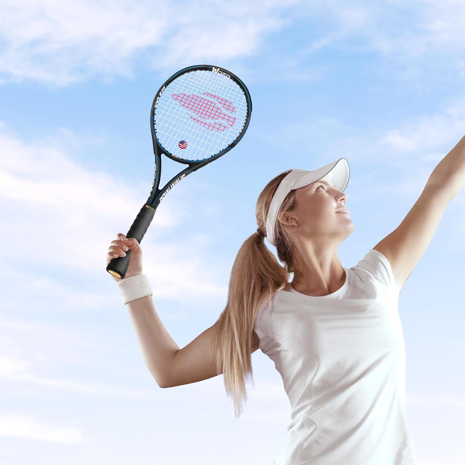 Adult 2 Player Tennis Racket Perfect for Beginner and Professional Players, 27" Speed Tennis Racquet Include Overgrips, Tennis Bag, Vibration Dampes, Covers