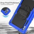 thumbnail image 7 of For Samsung Galaxy Tab S10 Ultra/S9 Ultra/S8 Ultra Case 14.6 inch, 360 Rotating Shockproof Cover with Stand, Screen Protector, Shoulder Strap (SM-X920/X910/X900), Blue, 7 of 7