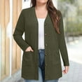 thumbnail image 2 of Womens Puffer Jacket Cardigan Lightweight Soft Knit Cardigan Long Sleeve Lightweight Open Front Button Sweat Shirts 2025 Fall Fashion Cardigans with Pockets Dressy Winter Clothes, 2 of 7