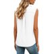 thumbnail image 5 of Mujeres de Verano Tank Tops Suelto Ajuste Solapa Botón Delantero sin Mangas Blusa Imitación Lino Casual, Verano Manga Larga Tops para Mujeres, 5 of 7