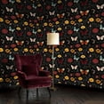 thumbnail image 2 of Peel and Stick Wallpaper Colorful Butterflies Floral Dark Wall Mural 23.6in x 9.8ft Self Adhesive Removable Wall Paper Renter Friendly Wallpaper for Nursery Bedroom Cabinets, 2 of 8