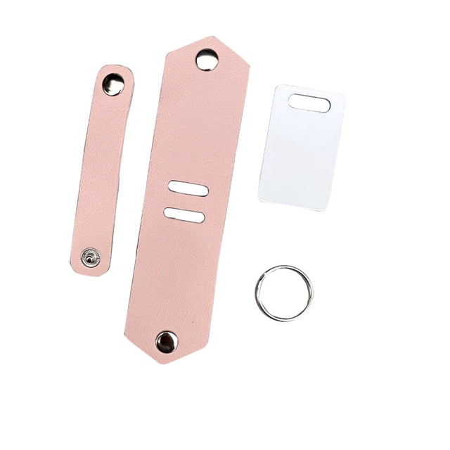 Leather Photo Keyring with Stainless Steel Chain and Metal Frame for Personalized Memories – 11.7 cm x 3.6 cm