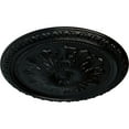 thumbnail image 3 of Ekena Millwork 18"OD x 1 3/8"P Richmond Ceiling Medallion (Fits Canopies up to 2 5/8"), Hand-Painted Jet Black, 3 of 5