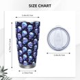 thumbnail image 4 of Susaid crystal Skull Print 20oz Car Cup,Insulated Coffee Cup Fully Spill Proof Travel Coffee Mug, Stainless Steel Tumbler for Work Home Outdoor Car-Straw Three-piece Set, 4 of 8