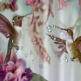 thumbnail image 5 of Orinice Bird Shower Curtain, Floral Bird Shower Curtain, Leaf Shower Curtain Waterproof Polyester Fabric Shower Curtain Set with 12 Hooks Bathroom Decor, 72x72 Inches (02) 36x72, 5 of 7
