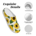 thumbnail image 5 of Fotbe Sunflowers Pattern Women's Fuzzy Curly Fur Memory Foam Loafer Slippers Indoor Outdoor Slippers Winter Home Shoes-39/40, 5 of 7