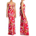 thumbnail image 3 of Vestido De Tirantes Finos Vestido de fiesta de cóctel con estampado de flores sin espalda con tirantes finos para mujer (rojo L) Ygjytge para Mujer Rojo T L, 3 of 9