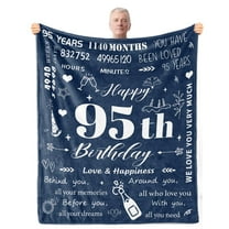 95th Birthday Gifts for Men, Men 95th Birthday Decorations, 95th Birthday Gifts for Him, 95 Years Old Happy Birthday Blanket Birthday Gifts Ideas for Dad, Husband, Grandpa, Soft Blanket(30"x40")
