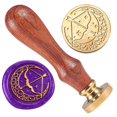 thumbnail image 2 of 1pc Moon Bow and Arrow Wax Sealing Stamp 1" Brass Wax Seal Stamp Head with Wooden Handle Vintage Mountain Wax Stamp, 2 of 9