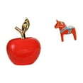thumbnail image 1 of Escultura De Fruta De Cerámica Y Caballo Dalecarliano, Adorno Coleccionable Para Decoración Del Hogar, Sala De Estudio, Estantería, Armario De Entrada, Decoración Navideña., 1 of 8