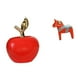 thumbnail image 1 of Estatua,Escultura de fruta artificial,estatua y artesanía,Figura de escritorio,Estatua de caballo tradicional sueca hecha a mano,Figura creativa del caballo Dalecarliano, 1 of 8