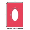 thumbnail image 2 of Cardinal Red Picture Frame Mat for 6x9 Frames - Oval Opening for 3x5 Photos - 1 Mat, 2 of 7
