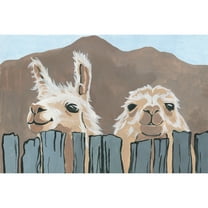 Marmont Hill Peekaboo Llamas 24.00" x 36.00" Painting Canvas Art Print, by Marmont Hill