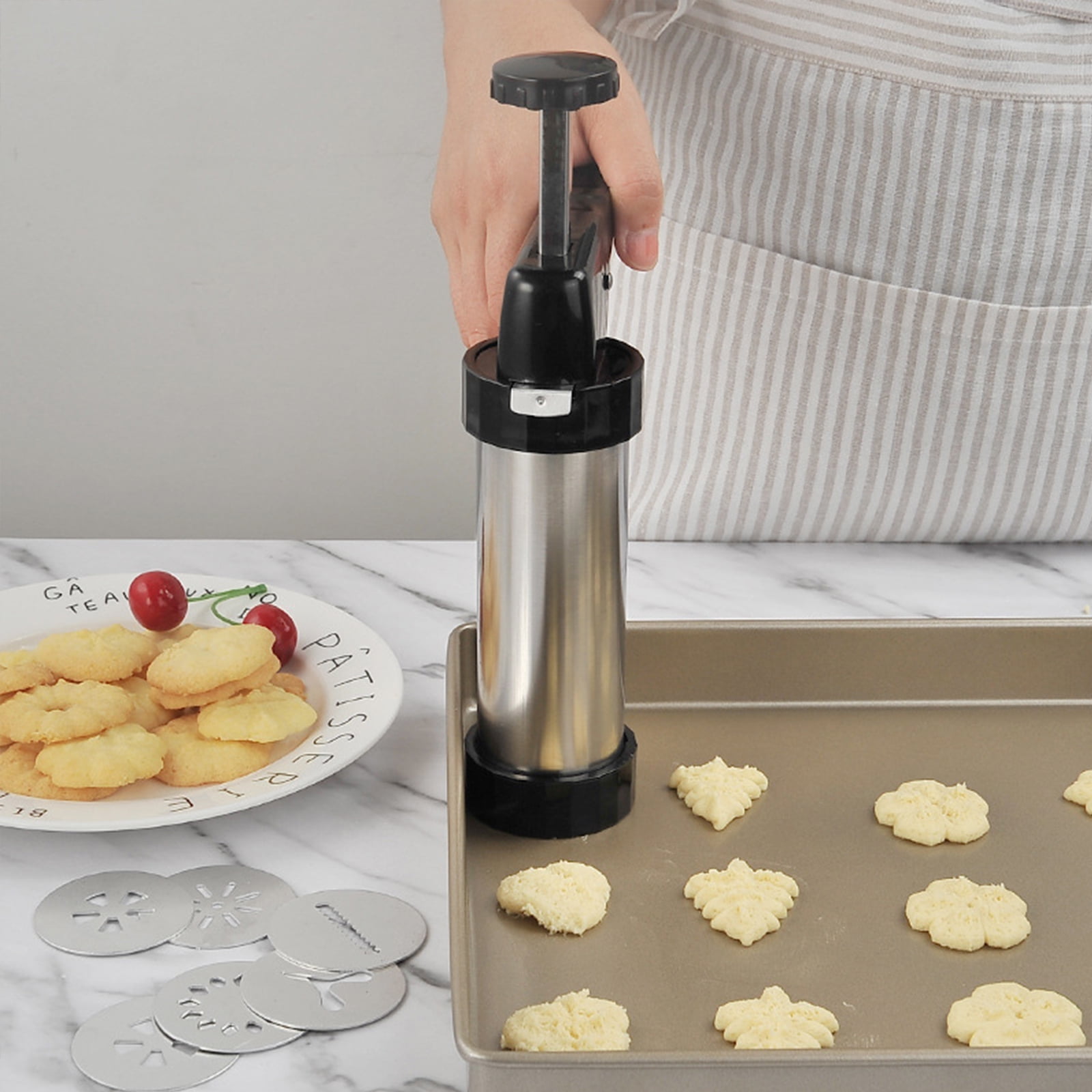 Biscuit Cookie Press Mold DIY Cookie Maker Cake Decorating Kit with Nozzles 