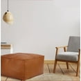 thumbnail image 2 of leatherooze 28*28*18 inch Indoor outdoor Leather Pouf, Brown (Comes with No Filler), 2 of 5