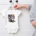 thumbnail image 5 of Athletic LA Basketball Sneakers Romper Boys or Girls Infant Baby Brisco Brands NB, 5 of 6