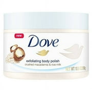 Dove Exfoliating Body Polish Body Scrub, Macadamia & Rice Milk, 10.5 Ounce (Pack of 24)