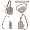 thumbnail image 3 of YOVIEE Small Sunflower Fashion Sling Bag Backpack For Women Premium PU Leather Tassel Gray, 3 of 5