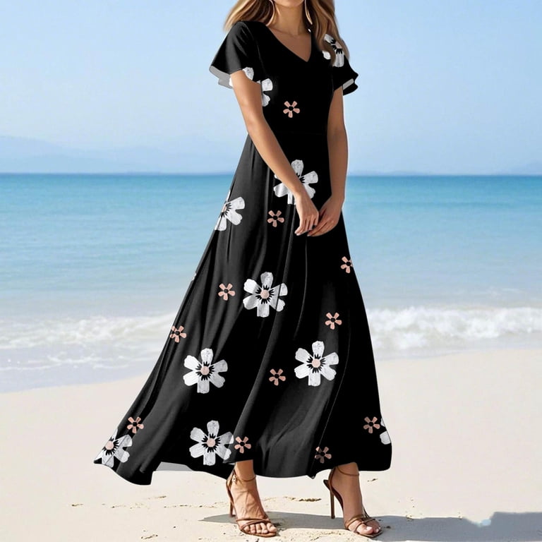 elegant pink maxi dress Coastal Chic Off-Shoulder Long Dress Medium
