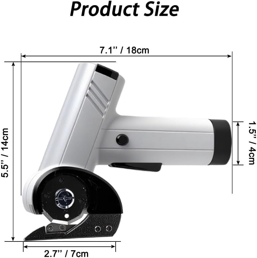 Rechargeable High-Speed Cardboard Cutter, Adjustable Speed Cordless Box Cutter with Safety Lock, Electric Scissors for Cardboard, Fabric, Leather, Carpet