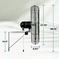 thumbnail image 3 of Hurricane Heavy-Duty All-Metal 30" Pro Commercial Grade Oscillating Wall Mount Fan, 3 of 10